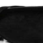 Suede Small Slouchy Banana Bag Black