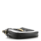 New Canvas Charisma Calfskin Crystal GG Monogram Mini Jackie 1961 Hobo Black