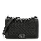 Caviar Quilted New Medium Boy Flap So Black