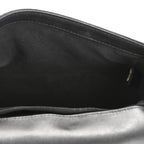 Calfskin Chevron Tweed Medium Boy Flap Black