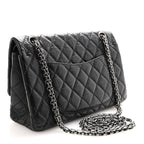 Aged Calfskin Quilted 2.55 Reissue 225 Flap Black