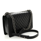 Caviar Quilted New Medium Boy Flap Black