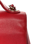Caviar Quilted Small Business Affinity Flap Red