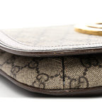 GG Supreme Monogram Textured Dollar Calfskin Blondie Chain Shoulder Flap Bag Beige Ebony New Acero