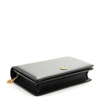 Calfskin Mini GG Marmont Chain Wallet Black