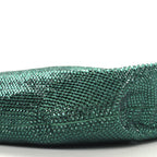 Crystal Embellished Satin Mini Hotfix Jodie Emerald