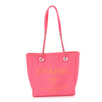 Canvas Mini Deauville Tote Pink Orange