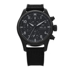 Ceramic Titanium Textile 41mm Pilot Top Gun Chronograph Automatic Watch Black IW388106