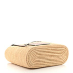 Raffia Small Square Basket Tote Bag Natural Tan