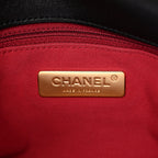 Goatskin Quilted Large Chanel 19 Flap Black