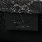 Denim Cuoio Harness GG Monogram Mini Ophidia Tote Bag Black Medium Grey