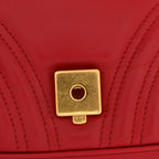 Calfskin Matelasse Small GG Marmont Shoulder Bag Hibiscus Red