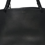 Grained Calfskin Park Tote Three Black