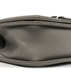 Calfskin Quilted Small Boy Flap Grey