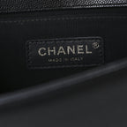 Caviar Quilted Small Boy Flap Black