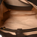 GG Supreme Monogram Textured Calfskin Web Medium Ophidia Shopping Tote Beige Ebony New Acero