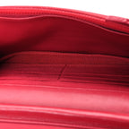 Lambskin Quilted Wallet On Chain WOC Dark Pink