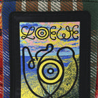Neoprene Wool Tartan Eye/LOEWE/Nature Chalk Drawstring Bag Multicolor