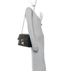 Guccissima Medium Padlock Shoulder Bag Black