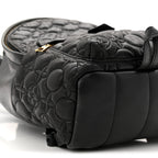 Lambskin Flower Quilted Palm Springs Backpack PM Black