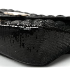 Sequin Matelasse Small GG Marmont Shoulder Bag Black