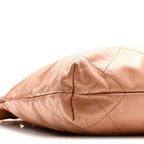 Shiny Calfskin Quilted Small Chanel 22 Beige