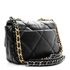 Lambskin Quilted Medium Chanel 19 Flap Black