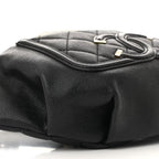 Caviar Quilted Filigree Waist Bag Black