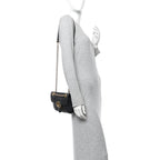 Calfskin Matelasse Mini GG Marmont Shoulder Bag Black