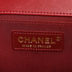 Lambskin Quilted Medium Boy Flap Red