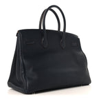 Fjord Barenia Crinoline Club Birkin 35 Bleu Indigo Fauve Rouge