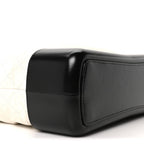 Aged Calfskin Quilted Large Gabrielle Shopping Tote White Black