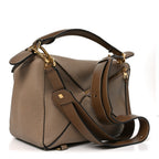 Grained Calfskin Medium Puzzle Bag Sand Mink