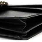 Pebbled Calfskin Small Dionysus Shoulder Bag Black