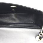 Lambskin Quilted Mini Rectangular Flap Black