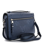 Metallic Empreinte Monogram Giant Pochette Metis Navy Nacre