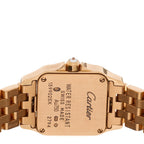 18K Pink Gold Diamond Bezel 20mm Santos Demoiselle Quartz Watch