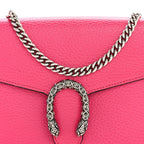 Dollar Calfskin Crystal Mini Dionysus Chain Wallet Box Pink