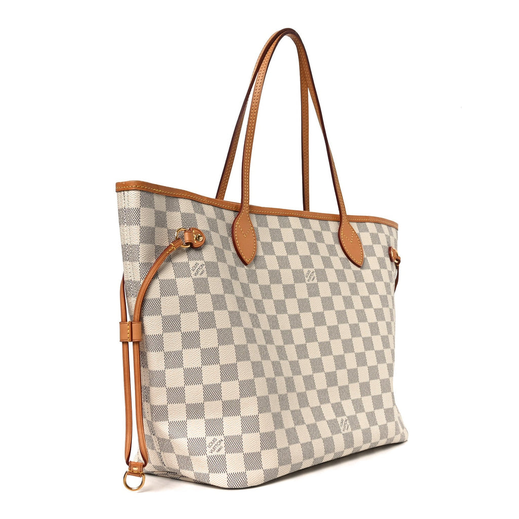 Damier Azur Neo Neverfull MM Rose Ballerine