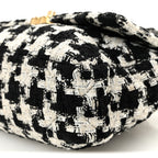 Tweed Quilted Medium Chanel 19 Flap Black Ecru White