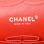 Lambskin Quilted Jumbo Double Flap Red