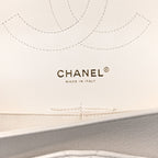 Caviar Quilted Jumbo Double Flap White