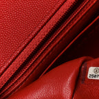 Caviar Quilted Mini Rectangular Flap Red