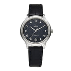Stainless Steel Alligator Diamond 34mm De Ville Prestige Automatic Watch Blue 434.13.34.20.53.002