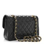 Caviar Quilted Small Double Flap Black