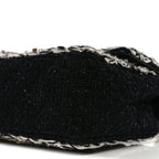 Tweed Braided Mini Rectangular Flap Black