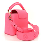 Taurillon Monogram Tuffetage Capucines Mini Fluo Pink