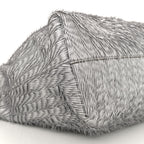 Metallic Nappa Calfskin Fringed Medium Chain Flamenco Knot Purse Silver
