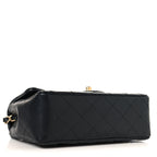 Lambskin Quilted Mini Rectangular Flap Black