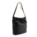 Shiny Calfskin Quilted Small Chanel 22 Black